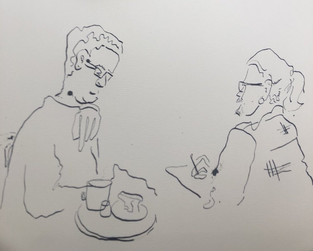 Why it's a bad idea to use a dip pen on textured watercolour paper - the nib catches and blots