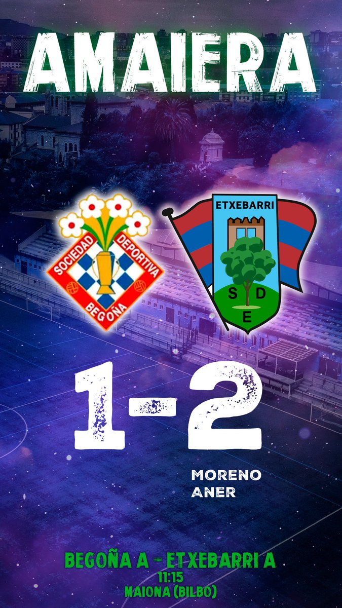 Final en Maiona. Victoria de la SD Etxebarri en casa del líder en un partido bronco con 4 expulsados. 
A seguir peleando para alcanzar los puestos altos de la tabla.

#HerriBatenHarrotasuna #GoazenSDE