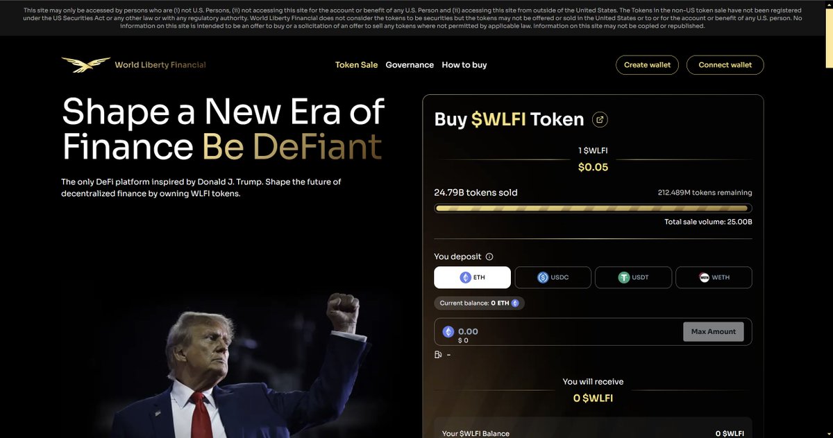 $wlfi 这应该是给足了所有人上车的机会了，这么久了，刚刚打开一看居然快打满了🤣🤣🤣