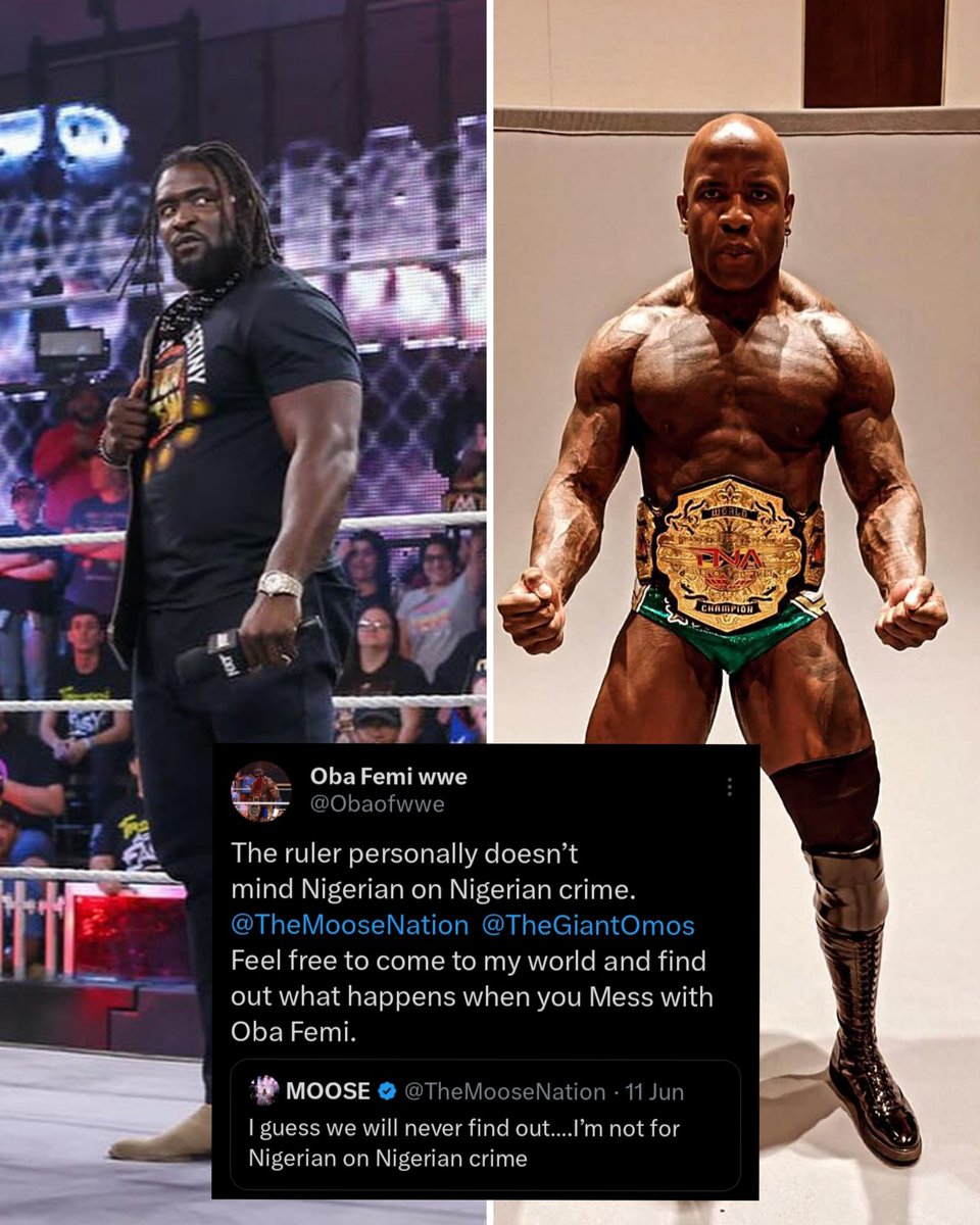 Breaking 🚨: 
Oba Femi Vs Moose will happen at Roadblock with both NXT and X-division championship on the line 

LFG!!! 🔥🔥