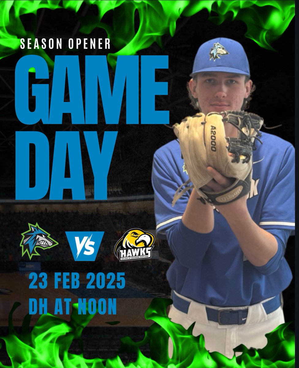 It's officially baseball season! The Wolfpack travel south today for Opening Day and the Region 20 opener against  College of Southern Maryland!