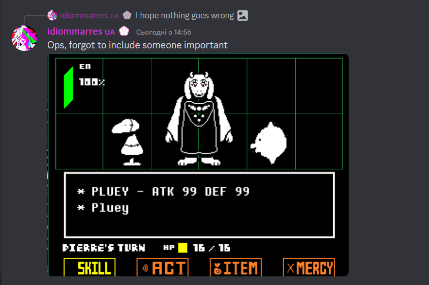 undertale_tor's tweet photo. don't forget to join our discord server!
from now on all the sneak peaks will be posted here
#undertale #undertaletrailsofresilience #undertalegreen #undertalepurple #undertaletor #uttor #undertaleyellow #undertalefangame #fangame #undertalekindness #undertaleperseverance https://t.co/2TmFK6RJuP