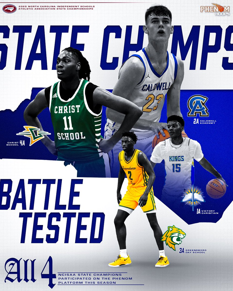 Phenom Hoop Report (@phenom_hoops) on Twitter photo Congratulations to the <a href="/NCISAA1/">NCISAA</a> state champions
1A <a href="/VCCSAthletics/">VCCS Athletics</a>
2A <a href="/Caldwell_Hoops/">Caldwell Basketball</a>
3A <a href="/CoachJ1977/">Freddy Johnson</a>
4A <a href="/greeniesports/">Christ School Athletics</a> Congratulations to the <a href="/NCISAA1/">NCISAA</a> state champions
1A <a href="/VCCSAthletics/">VCCS Athletics</a>
2A <a href="/Caldwell_Hoops/">Caldwell Basketball</a>
3A <a href="/CoachJ1977/">Freddy Johnson</a>
4A <a href="/greeniesports/">Christ School Athletics</a>