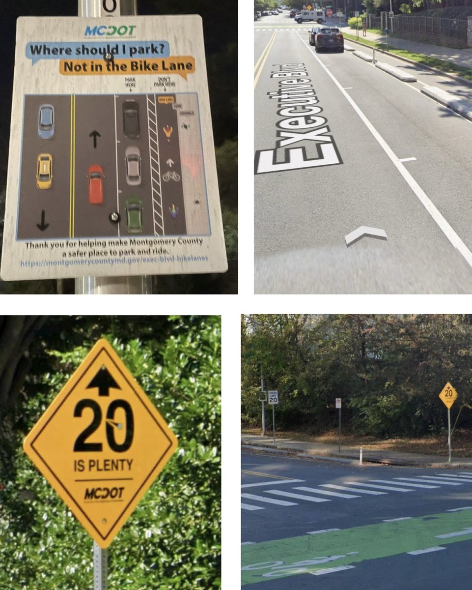 AdamSchaffer15's tweet photo. Want to know how captured your local govt is? Check the street signs! #GetToKnowYourDOT
MoCo (MD) added bike lanes to both sides of a steep 0.3mi random road, then paid more to lecture drivers.
They later spent 💵 on “20 is plenty” hooey steps from the normal speed limit signs. https://t.co/K2i5bLupGd