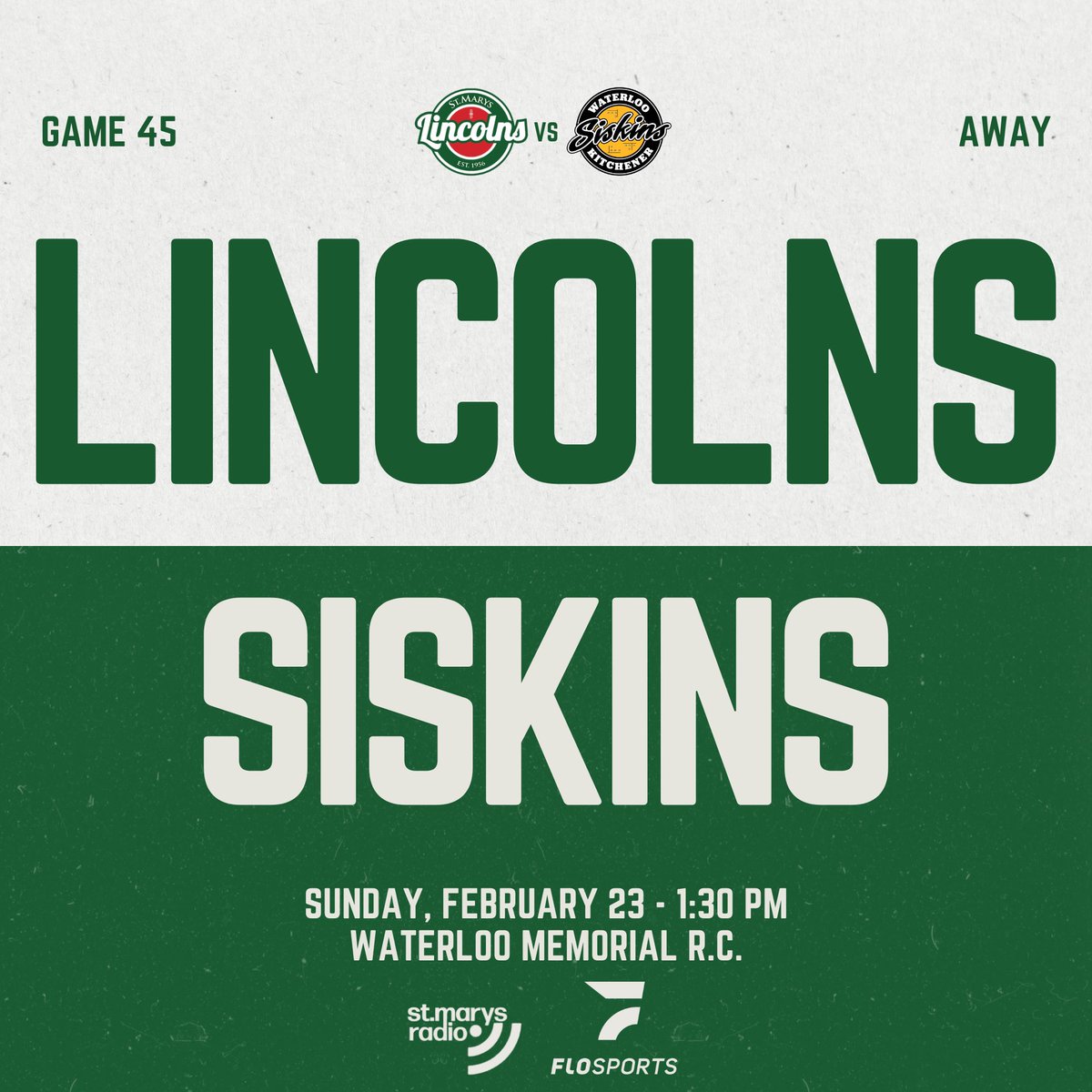stmlincolns's tweet photo. GAME DAY - Lincs head to Waterloo to face the KW Siskins! Listen live with @SaintMarysRadio #GoLincsGo https://t.co/lF1su35wgQ