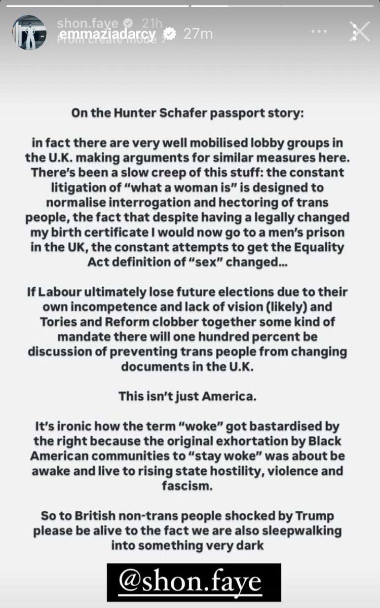 emma d'arcy via ig stories.