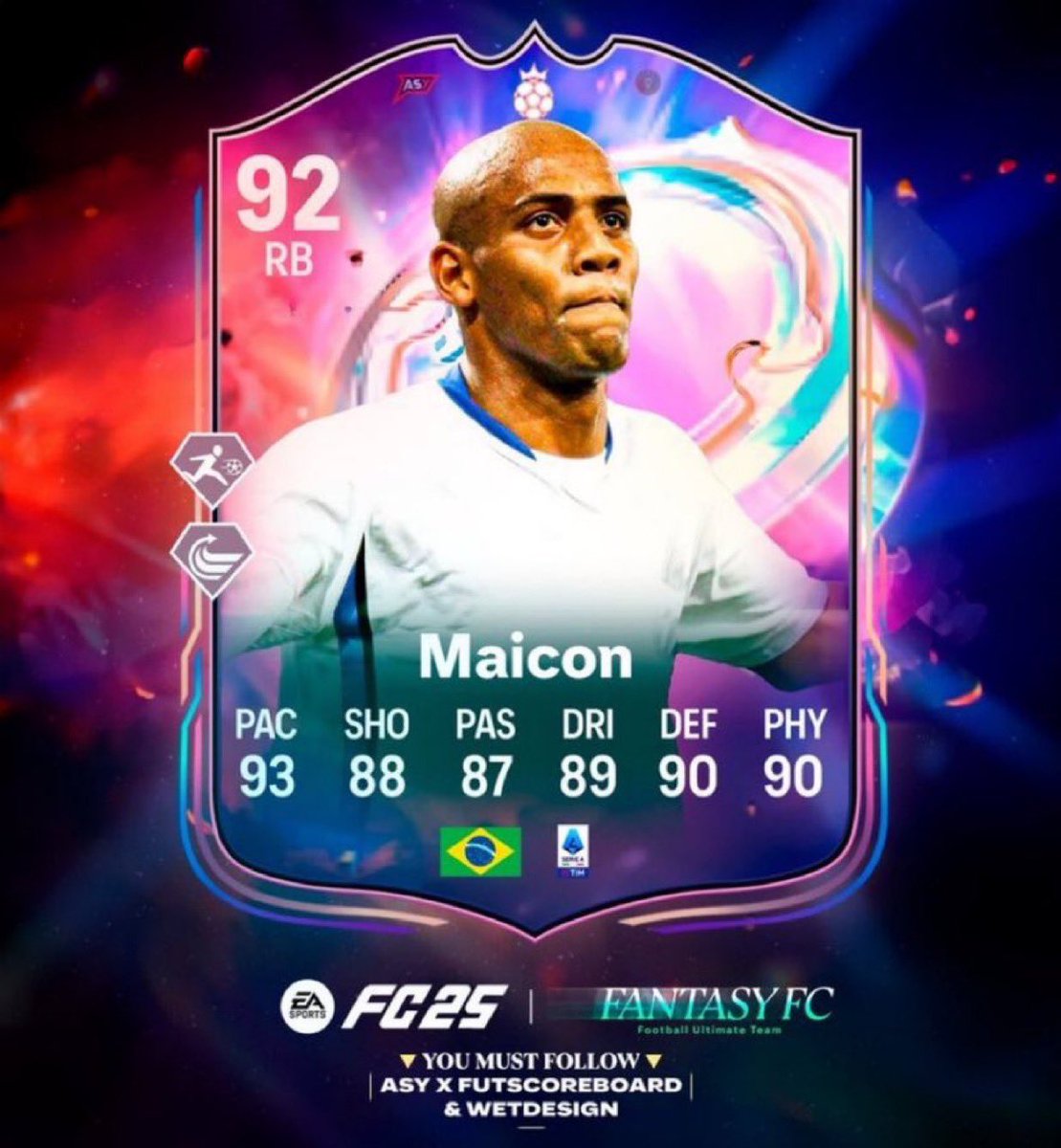 itisluda's tweet image. For a free card this insane! 🔥 Inter has to score 9 goals in the next 3 games and win one for Maicon to get upgraded. Plus, he still has two future upgrades possible, making him a must-complete! 🚀

👀 I hope Friendlies is easier than Champs tonight!