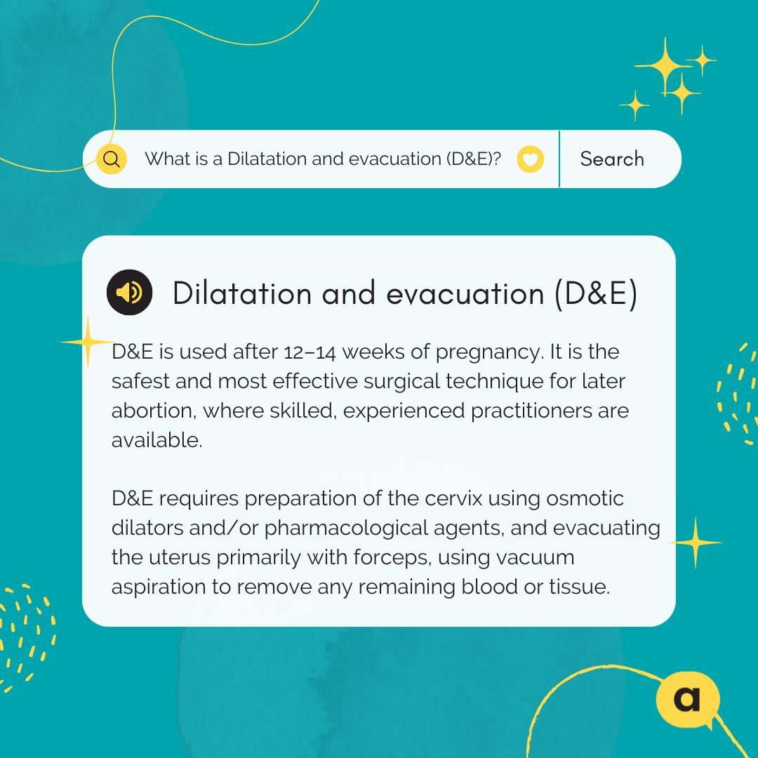 abortion_talk's tweet photo. D&E is used after 12β14 weeks of pregnancy. It is the safest and most effective surgical technique for later abortion, where skilled, experienced practitioners are available.
#abortion #abortions #abortioncareishealthcare #prochoiceprovoice #abortioncare #loveabortionproviders https://t.co/iEjwJpNBop