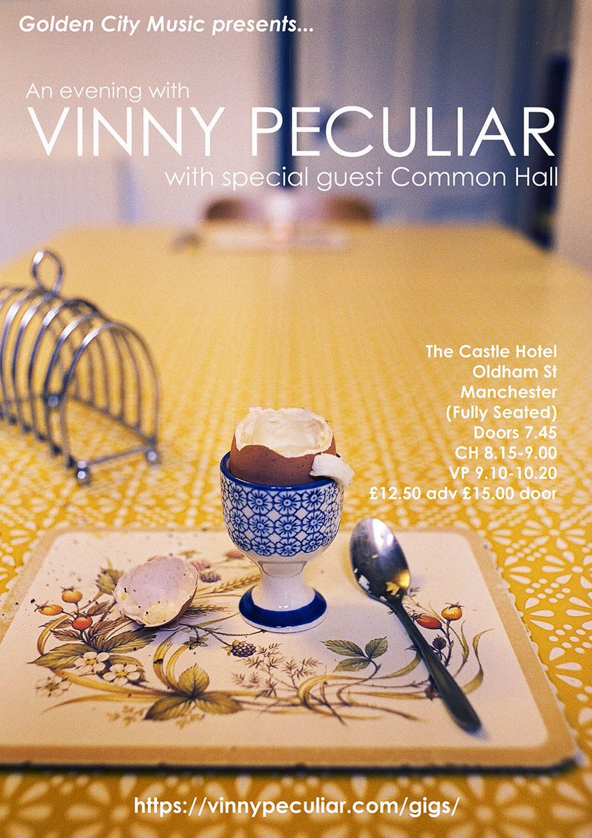Vinny Peculiar (@vinnypeculiar) on Twitter photo Coming soon at The Castle Hotel, Oldham Street, Manchester <a href="/thecastlehotel/">The Castle Hotel</a> Thursday 3rd April, 2025 with the wonderful <a href="/tawilliams1975/">Commonhall</a> opening. Doors 7.45, tickets 12.50 adv £15 adv. ticket link
skiddle.com/whats-on/Manch⦠Coming soon at The Castle Hotel, Oldham Street, Manchester <a href="/thecastlehotel/">The Castle Hotel</a> Thursday 3rd April, 2025 with the wonderful <a href="/tawilliams1975/">Commonhall</a> opening. Doors 7.45, tickets 12.50 adv £15 adv. ticket link
skiddle.com/whats-on/Manchā¦