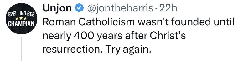 MrCasey62's tweet image. “Roman Catholic” doctrines &amp;amp; when they were first recorded—LONG before the 400s:

AD 90-the Lord’s Supper as a Sacrifice
AD 90-Confession 
AD 95-Apostolic Succession
AD 107-Transubstantiated Presence of Christ in the Eucharist
AD 107-the necessity of bishops to the Church, &amp;amp; the…