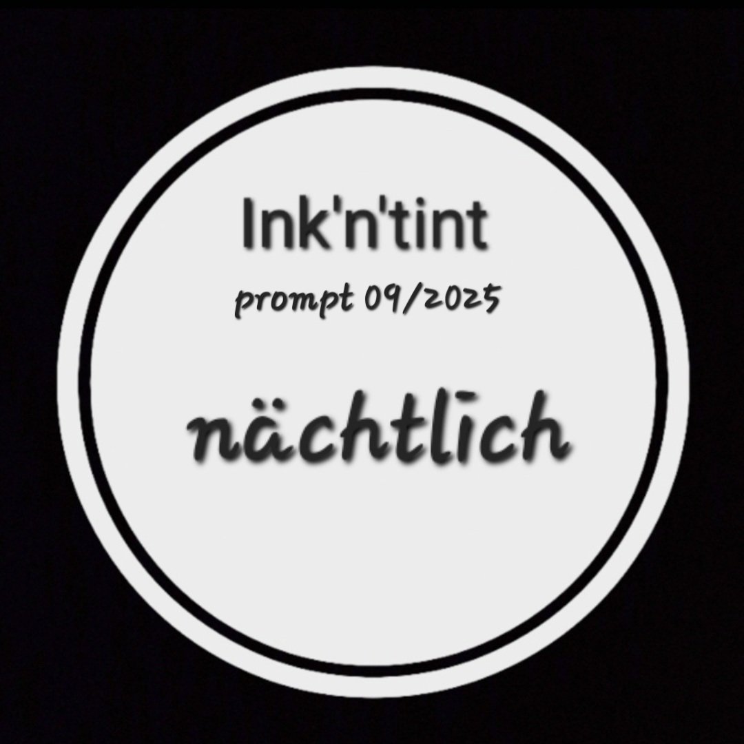 Für prompt 09/2025 #inkNtint heißt das neue Wort:
Nächtlich

Wie immer ist jeder herzlich eingeladen, mitzumachen. 
Regeln gibt's im Profil

#kleineKunstklasse #art #artchallenge