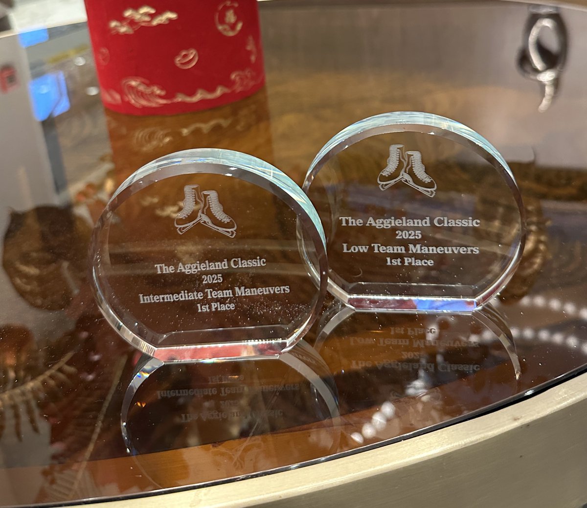 TrineSkating's tweet photo. Ended day 2 of Aggieland Classic with a couple new additions for our trophy case! 🏆🏆 Way to go Low and Intermediate team! 💪💙⚡️ https://t.co/7LKGz8Qlks