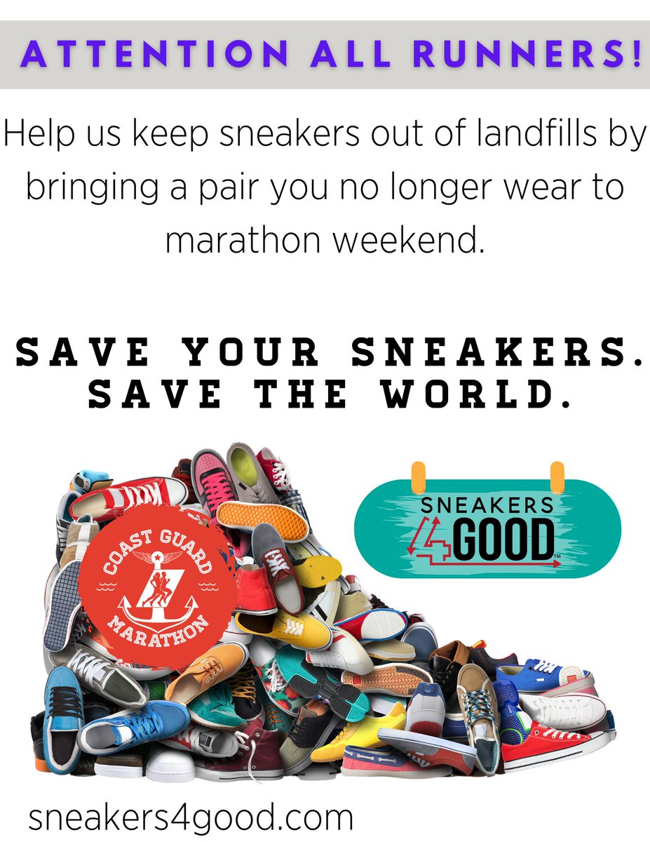 CG_Marathon's tweet photo. It’s that time of year—spring cleaning is upon us! We’d love for you to join us in giving new life to your old running shoes. This marathon weekend, bring along a pair you don’t wear anymore and help us keep sneakers out of landfills. Your donations will help create amazing m ... https://t.co/17hjMgFsc9