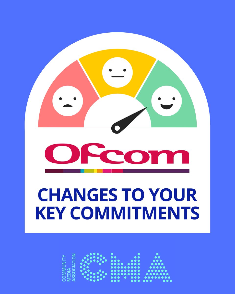 community_media's tweet photo. 🚨 REMINDER: Changes to Community Radio Key Commitments 🚨 

Ofcom has contacted all analogue community radio stations with details of proposed updates to your Key Commitments.  

🗓️ You have until 26th Feb to respond, if you don’t, Ofcom will assume you have no objections. https://t.co/B2s0RYpgt9