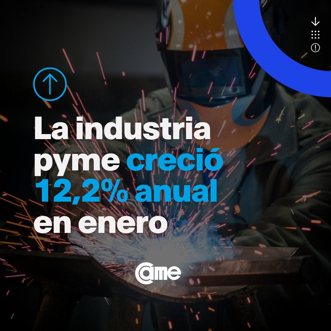 🏭 ¿QUÉ PASÓ CON LA INDUSTRIA PYME EN EL PRIMER MES DEL AÑO?

⬆️ La producción manufacturera de las #pymes registró un ascenso del 12,2% interanual en enero. No obstante, a pesar de esta mejora las #industrias aún no lograron recuperar los niveles previos a la profunda caída del