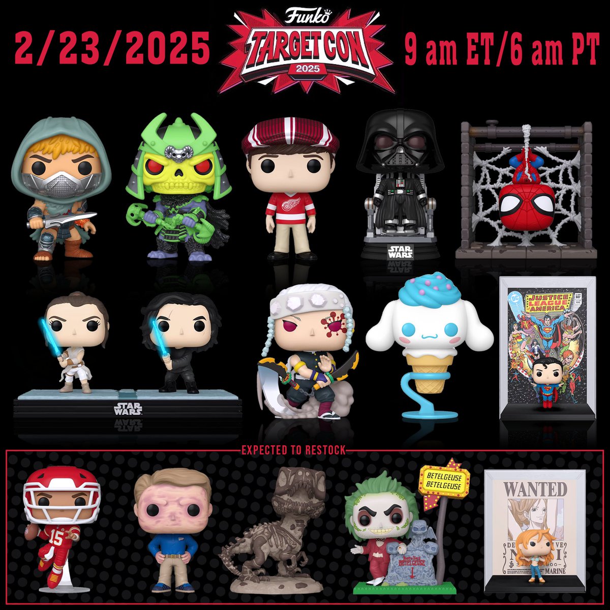 UniversoAlex's tweet image. Así son los exclusivos de Funko para la #TargetCon