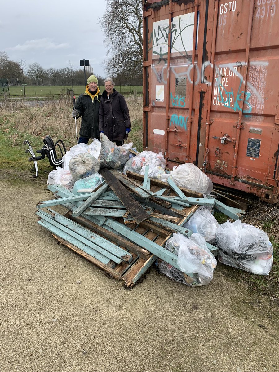 I’m so proud of all of our volunteers today, regular and new faces and a great turnout from <a href="/goodgym/">GoodGym</a>. We had around 30 people in all, hard workers who all stepped up to help the common after recent flytipping. The best of society! We litter pick on the last Sunday of every month.