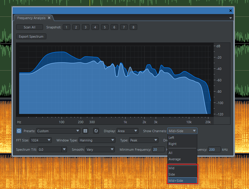 ivosight's tweet photo. Soundop 2.1.3.0 released.
Changes:
Support setting folder to save peak files.
Support playing effect tail when stop playback in the audio file editor.
Support ordering VST effects with VST folder.
Support mid-side mode in the Frequency Analysis panel. https://t.co/PRVFsdd3CR