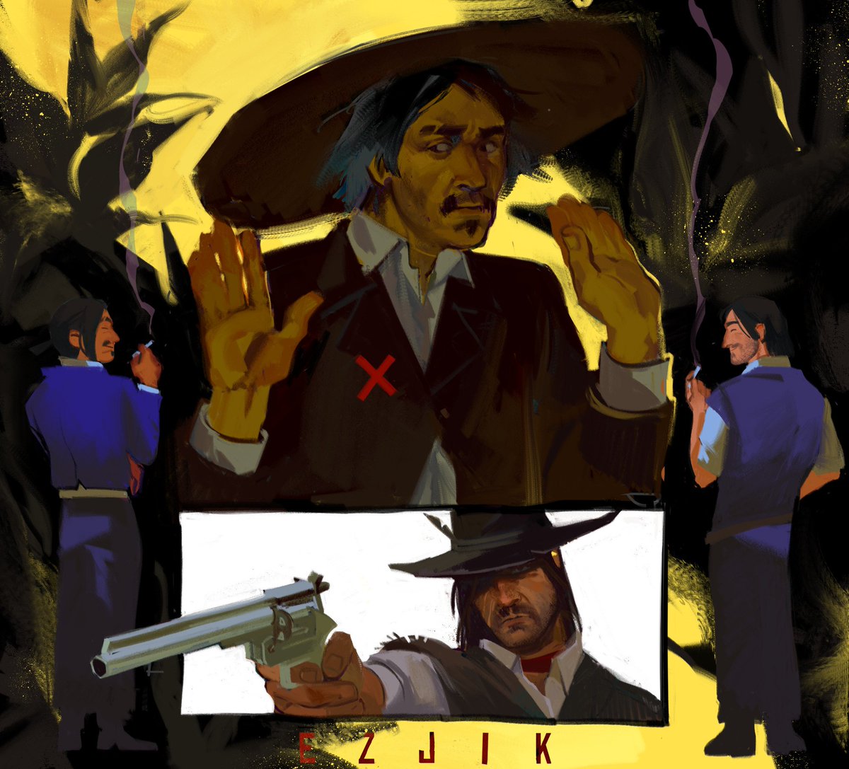 eezjik's tweet image. Uuuuugggh finally its done yyeeessssss
#jovier #JavierEscuella #JohnMarston #rdr