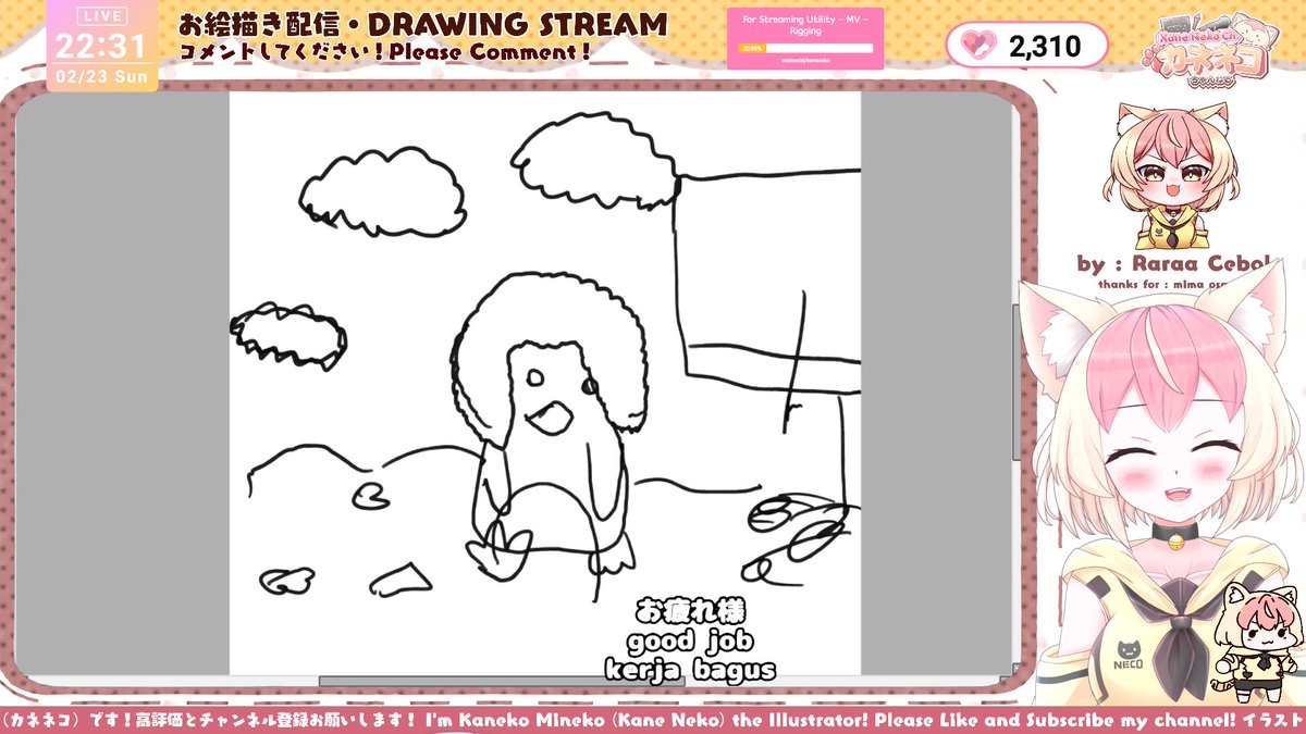 おつかね~目隠しにかでんさん描きましたw
otukane~ blindfold drawing of kaden san ww