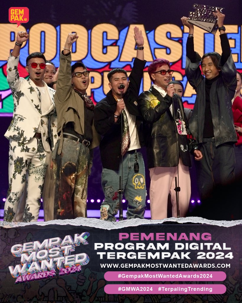 Astro_Gempak's tweet photo. #GempakLive: Akhirnya #SterkNaikStage jadi realiti!!! Tahniah @SterkProduction 🤩

Saksikan siaran langsung karpet merah, Live+ eksklusif di YouTube, Facebook dan TikTok Astro Gempak! 

IT’S SHOWTIME. FLEX YOUR ART!
🏆 #GempakMostWantedAwards2024
🗓️ 23 Februari 2025 https://t.co/JutQs3RgGD