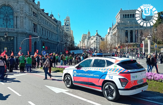 Durante la manifestación desarrollada esta mañana hemos minimizado la afectación al trafico rodado.
#AgentesDeMovilidad #Madrid