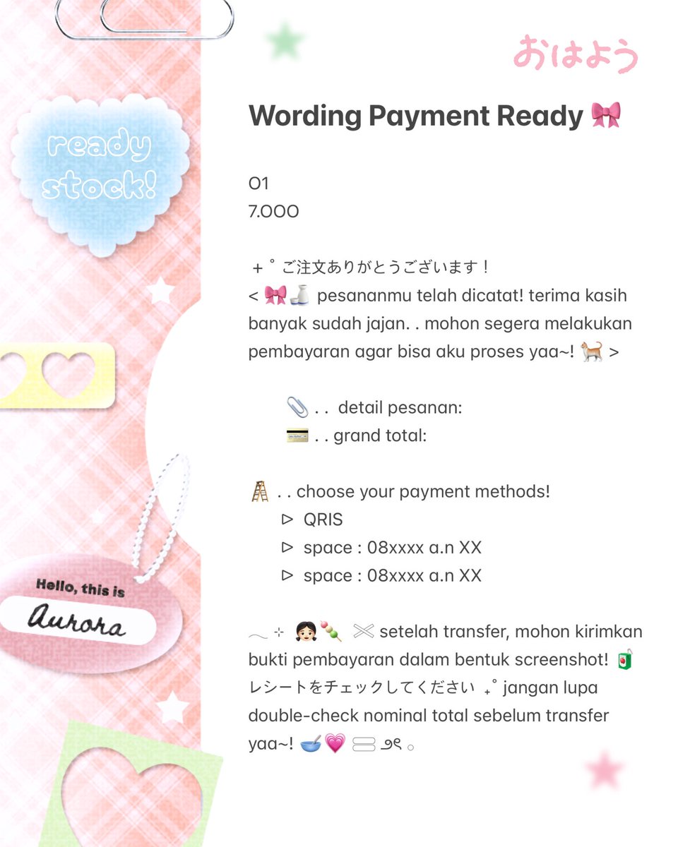 kyeomieyo's tweet image. ꒰   help   repost?  thank  you! 💬

aurora  restock  8  wording  payment!
bisa  di  bungkus   dengan   harga  start
from  6.OOO  / each  🥣 scroll  down &amp;amp; 
cek ALT yaa..  yuk  take  ke  dm~  👧🏻🍭

#zonauang bundle rs ba open redi 
ㅤㅤ