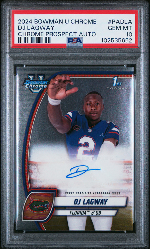 FLGatorsMerch's tweet photo. 2024 Bowman University Chrome Autographs DJ Lagway #PADLA Florida Gators PSA 10
$77.00 currently
21 bids, 18 watchers
Ends Mon 24th Feb @ 8:02pm
https://t.co/8FihudKoPC
#ad #GatorMade https://t.co/pmhLRwhf7s