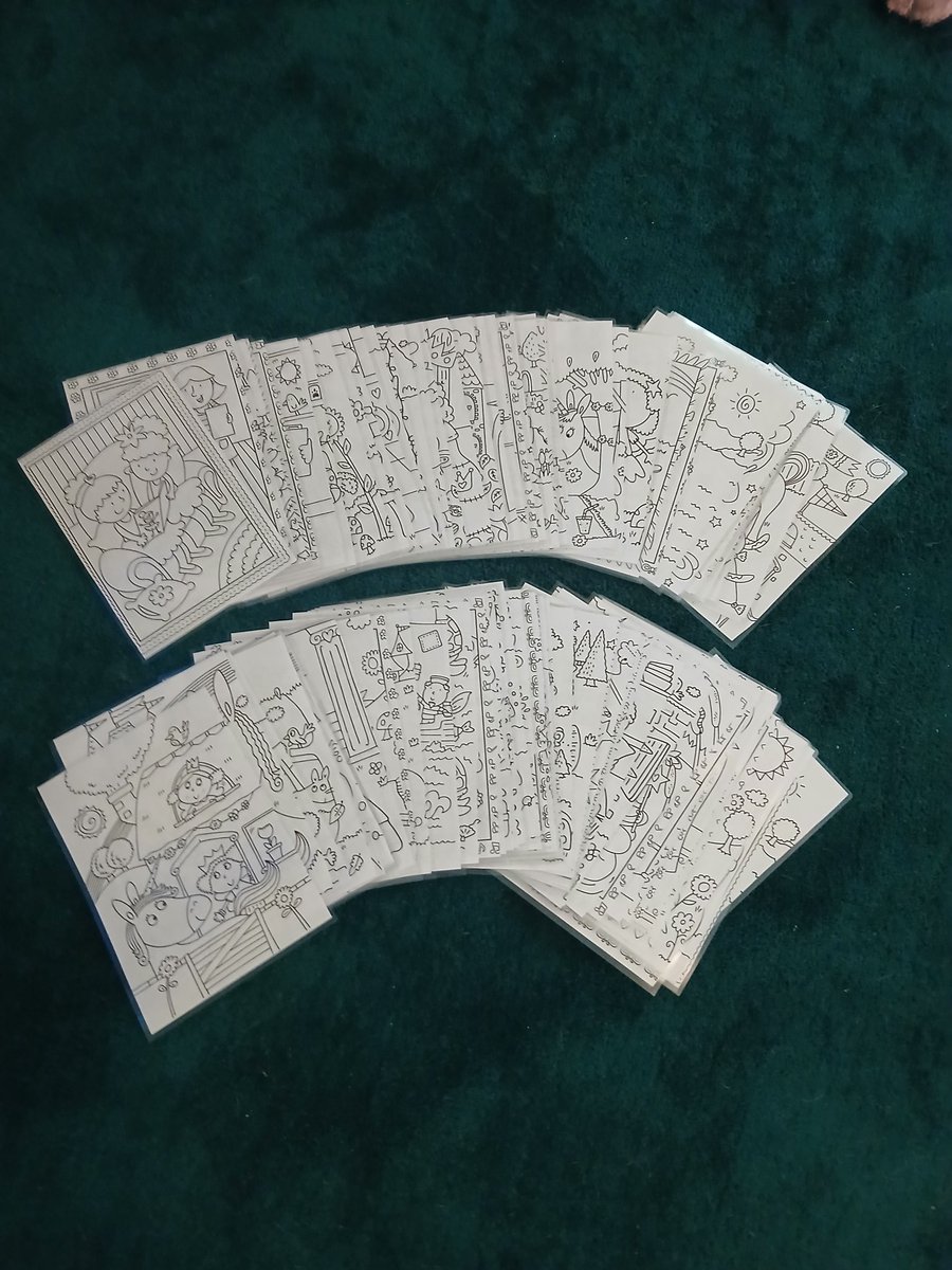 Hitm4n82's tweet photo. All done @ktboldy.
I have laminated over 200 pictures for Chris to colour in and easy to wipe clean. 
I hope she has lots of fun colouring them in and I shall get them in the post to you tomorrow 🫡🎨 https://t.co/VNH4YMr3M1