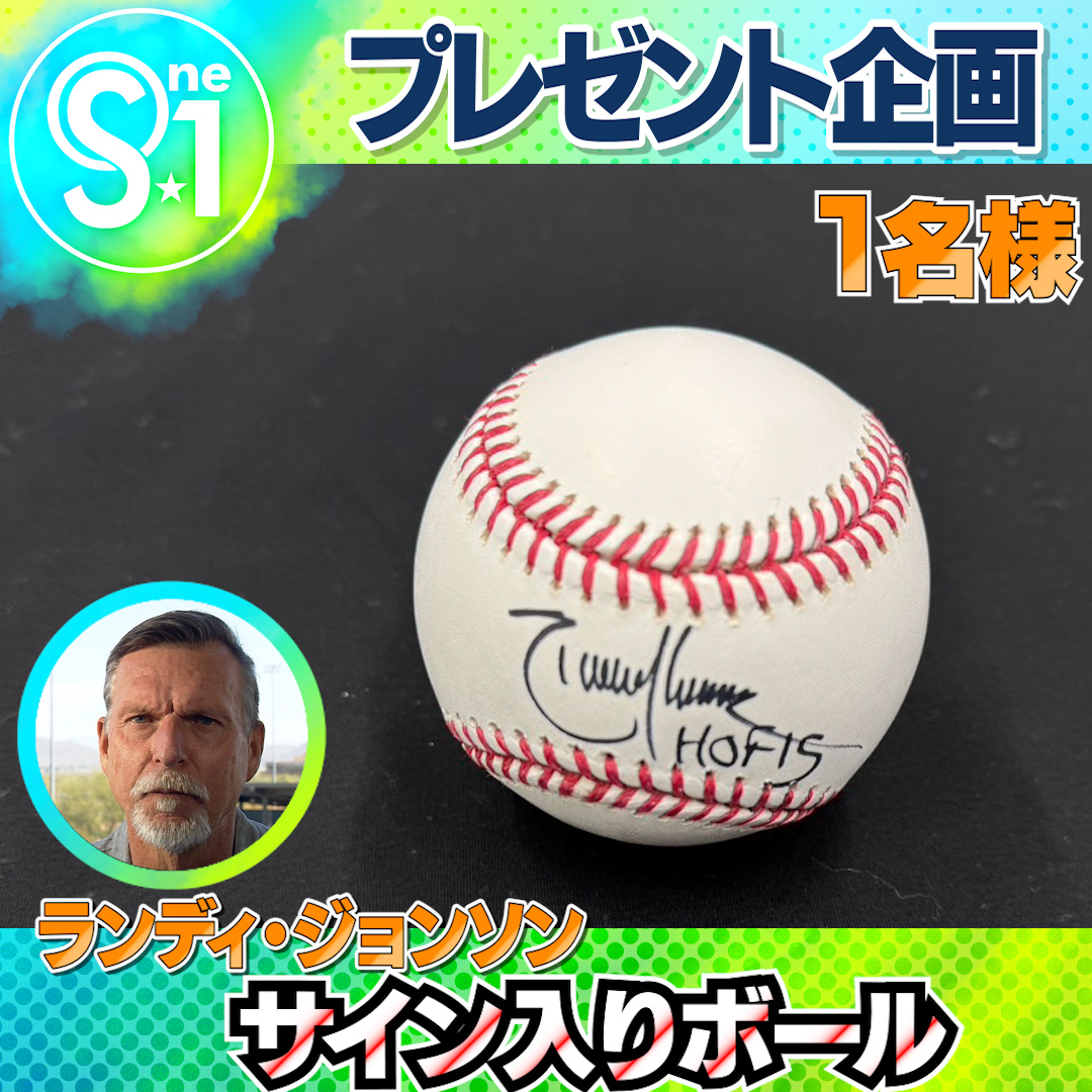 🎁引用で当たるプレゼント #ランディ・ジョンソン サインボール こちら