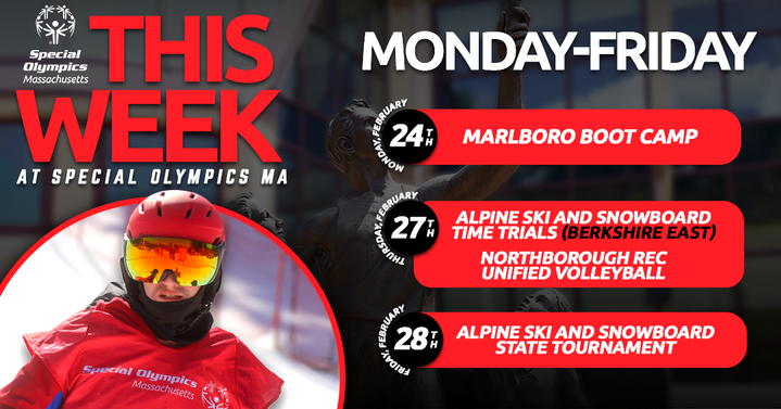 SpOlympicsMA's tweet photo. From the slopes to the lanes, we've got exciting events lined up all week long! ❄️⛷️🎳 Check out the full schedule and tell us: Which events are you most excited for? 👇 Let’s hear your picks! 👂 #SpecialOlympicsMA #ChooseToInclude #EventLineUp #Schedule https://t.co/e4LF9x0Psf