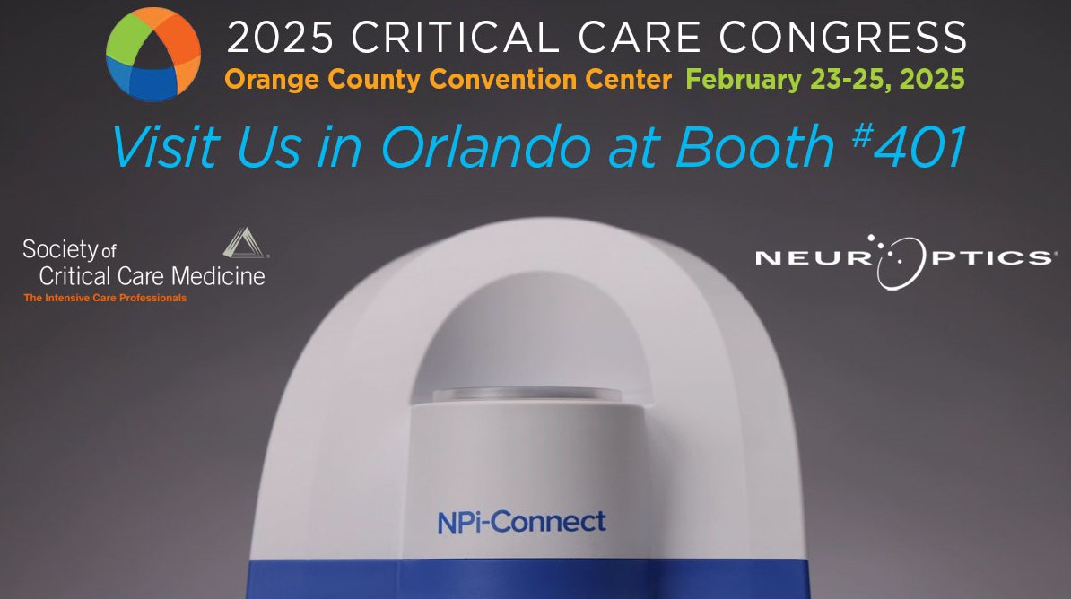 Come see the new NPi-Connect™ SmartGuard® Connectivity Hub at the Society of Critical Care Medicine in Orlando, FL.

Visit us at Booth #401 to learn more about #NPi #Pupillometry. 

#SCCM2025 #neurocriticalcare #criticalcare #neurology #neuroscience #patientcare