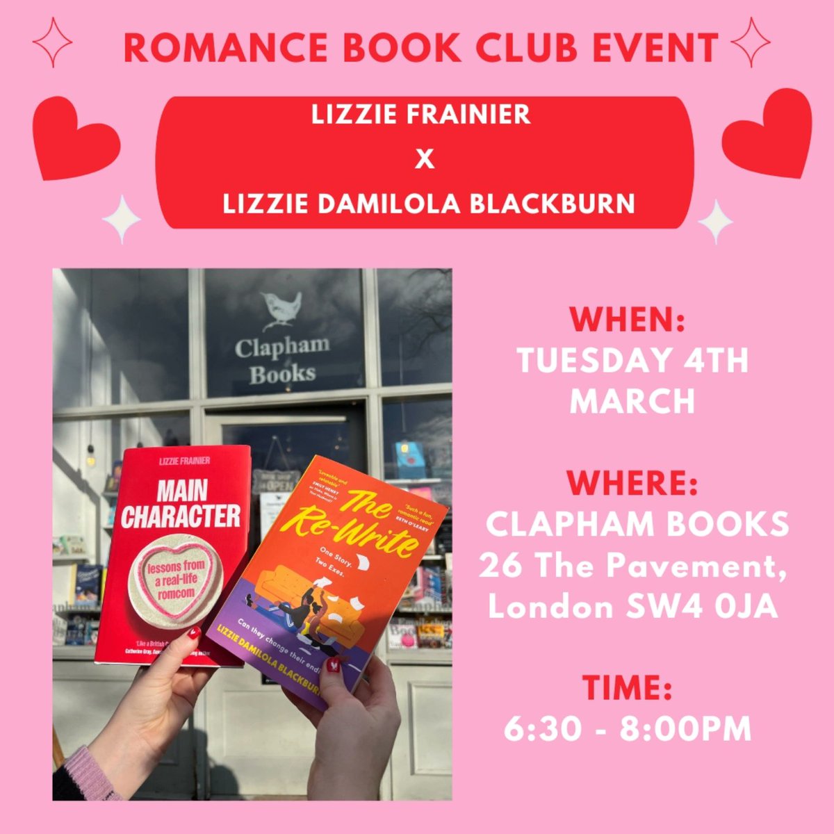 Lizzie Damilola Blackburn (@damilolalizzie) on Twitter photo Excited to announce that I'll be in conversation with <a href="/lizziefrainier/">Lizzie Frainier</a> to discuss our latest books! š¤š„°
Tickets are free too. Get yours here: eventbrite.co.uk/e/romance-book⦠Excited to announce that I'll be in conversation with <a href="/lizziefrainier/">Lizzie Frainier</a> to discuss our latest books! š¤š„°
Tickets are free too. Get yours here: eventbrite.co.uk/e/romance-bookā¦