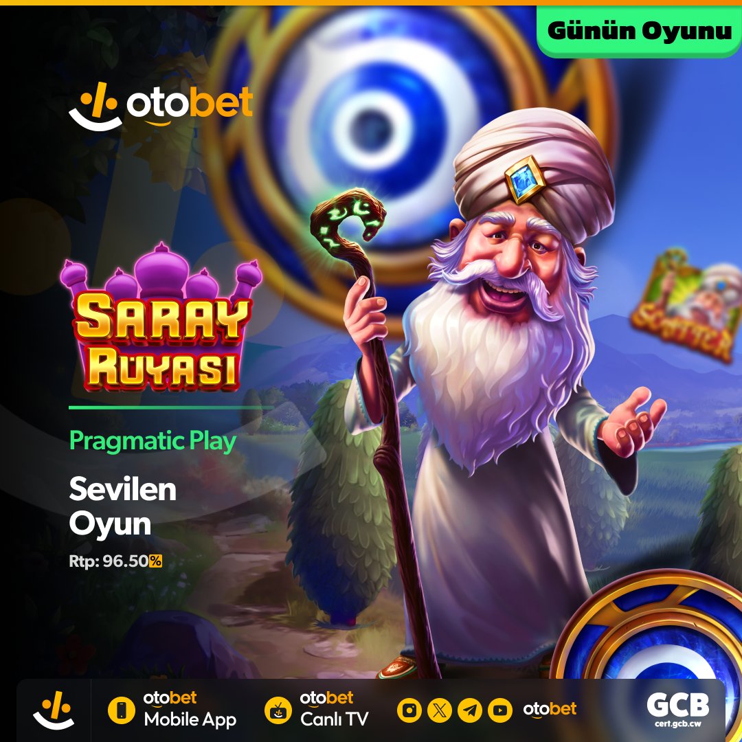✅ En Yüksek RTP oranları ile karşınızdayız!

✅ Otobet'te Günün Oyunu ; 

✅ Pragmatic Play'in sevilen oyunu 'SARAY RÜYASI' ile eğlenceyi yakala.

✅ Otobet Mobile App ile her yerde oynayabilirsin.

✅ Slotların Adresi, Şansın Merkezi!
⚡️ cutt.ly/4eJCYpSE
