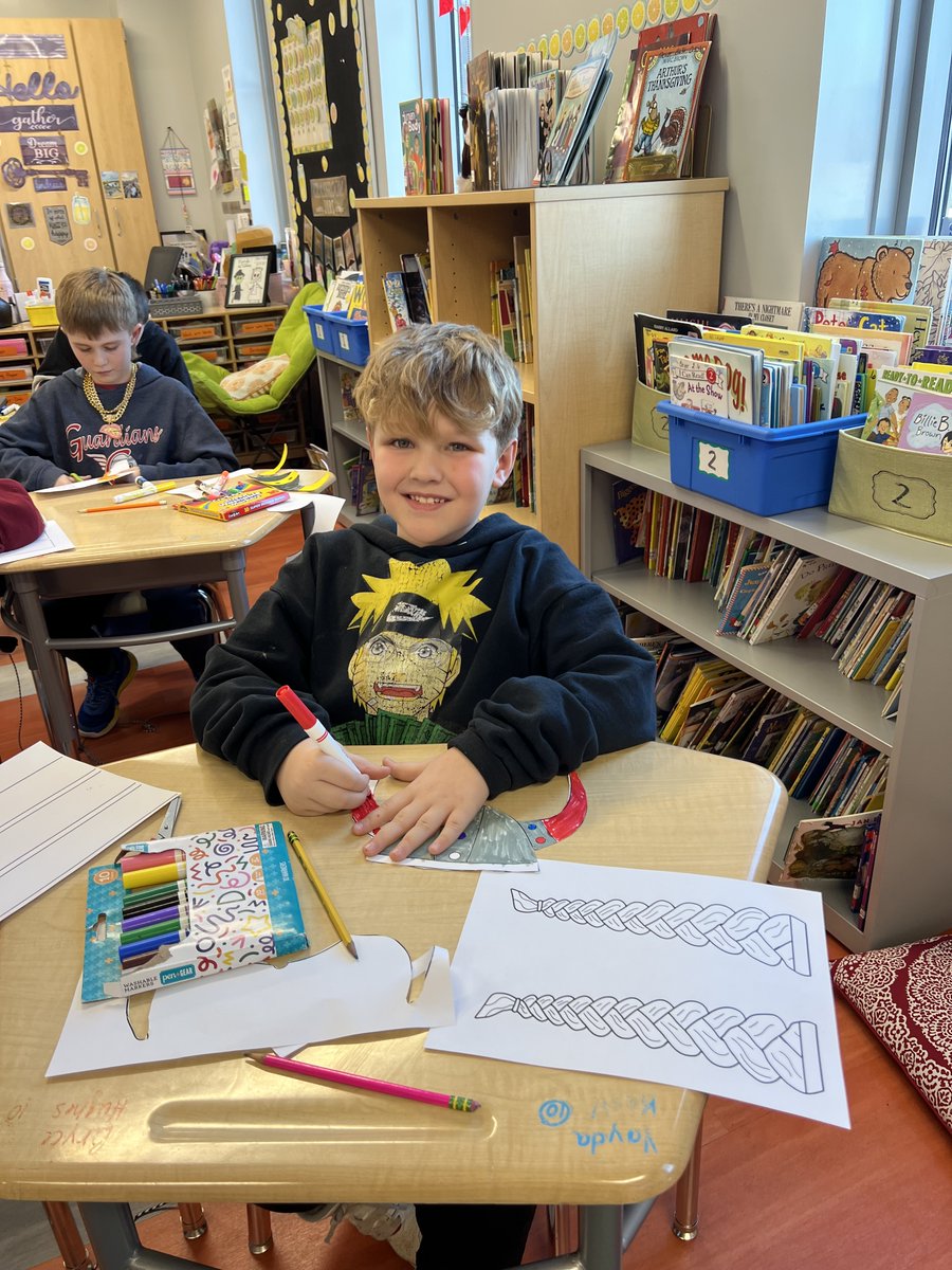 dever_tina's tweet photo. Who's ready for our Viking quest? Well, these third graders are! @MrsHammond3rd #CKLS https://t.co/T8cFXywf6T