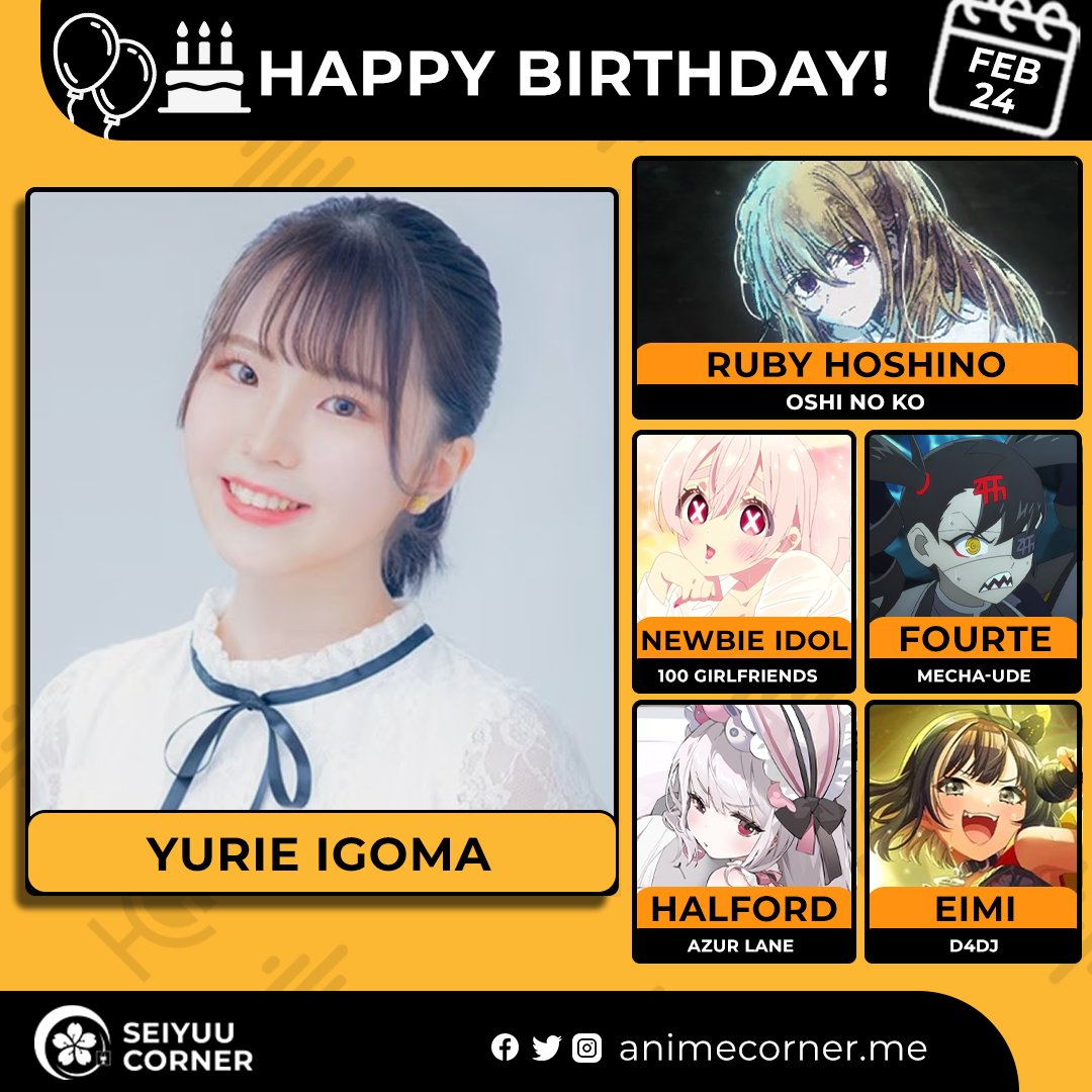 Happy birthday Yurie Igoma! 🎉 Let's wish Goma-chan all the best