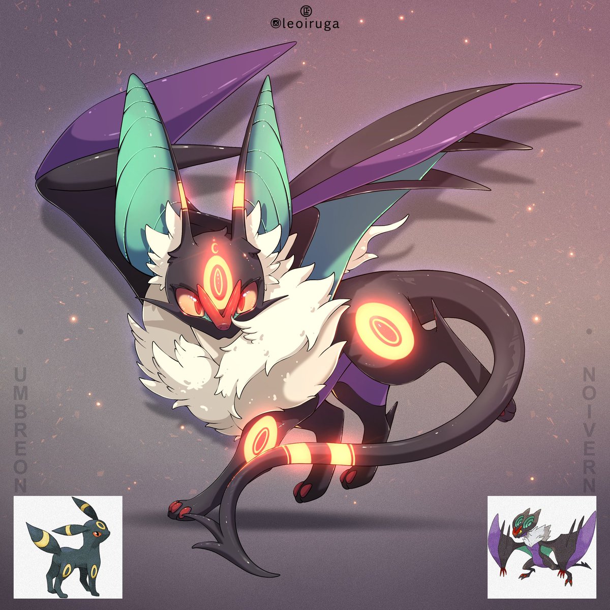 Umbreon and Noivern Fusion 🌙🦇🐉✨