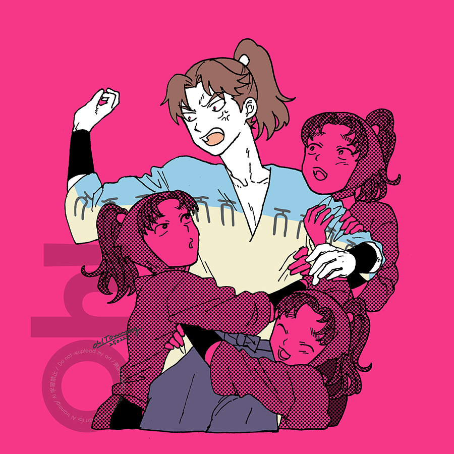 利こま「利こまのラブ 」|おおとみのイラスト