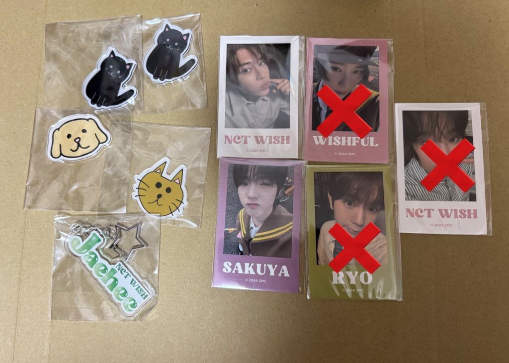 _forourwish's tweet photo. @0 
NCTWISH nct wish オンラインくじ 交換

【譲】シオン、リク、ユウシ、ジェヒ、サクヤ (画像1枚目)
【求】 リク ユウシ  チェキ風トレカ (画像2枚目)

郵送での同日発送希望
n:1可能
お気軽にお声掛けお願いいたします🙏🏻💫 https://t.co/cP26TXPlnK