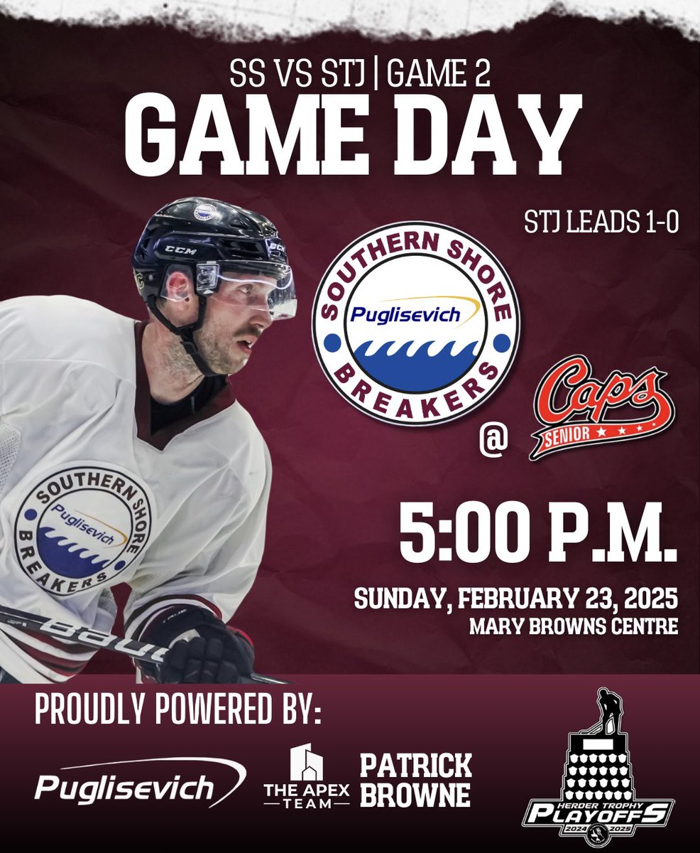 SrBreakers's tweet photo. GAME DAY! We hit the road to St. John’s looking to knot the series up at 1! Puck drops 5 PM at the Mary Brown’s Centre.
#GoBreakers https://t.co/mKoVO8Ny25
