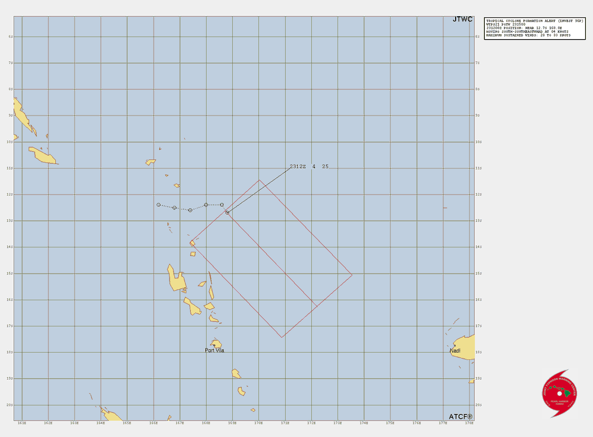 LimWeather's tweet photo. #Invest96P/Future #10F, N of #Vanuatu has #TCFA,forecast to head SE,bring impacts to them,#Fiji after #CycloneRae/#Rae and #Tonga;all interests there to watch this closely!
LIFE THREATENING #Flooding Rains/#Mudslides likely
#Wxx #WxTwitter #TropicsWx #CycloneSeru #Seru #96P #21P https://t.co/c8Av4TLJwI