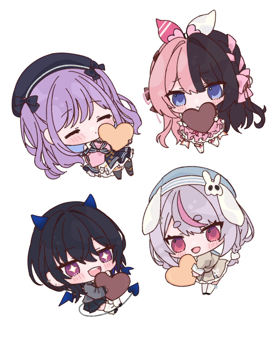 「あと乗せ忘れてたんだけど出すアクリルだったりセットのグッズだったりするSD絵です」|茂泉しぽんɞ˚　ホロクル【F-17】VGGC【B-18】のイラスト