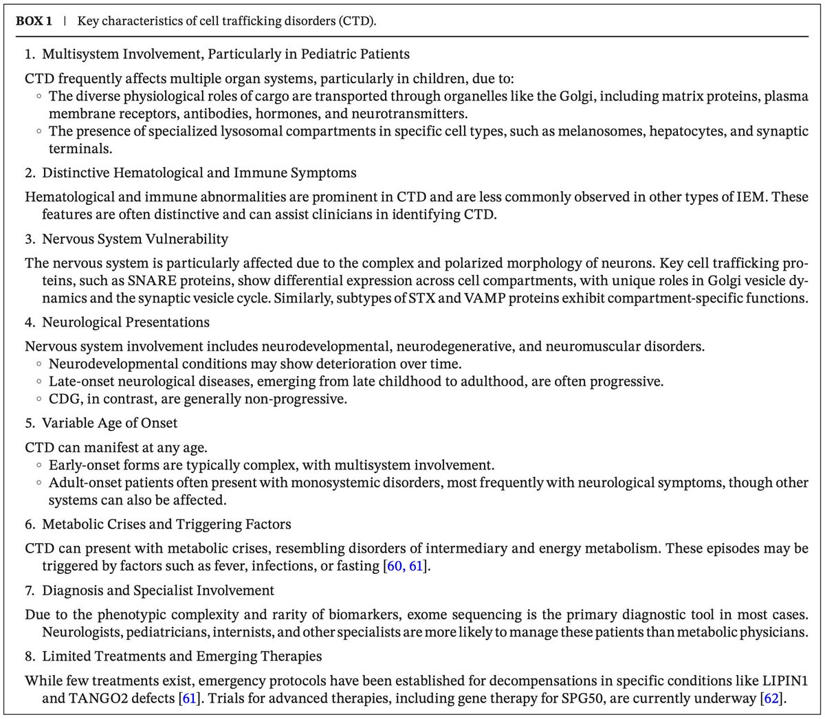 Cell trafficking disorders represent the largest group of complex molecule diseases. However, they are still poorly recognized as a unified diagnostic entity and are often viewed as unrelated individual diseases by non-metabolic specialists.

👉 doi.org/10.1002/jimd.7…
