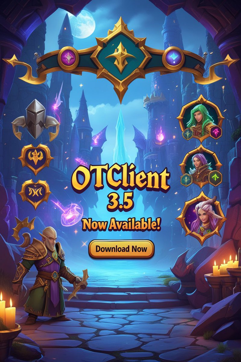 OTClient 3.5 Now Available! 🎉

Upgrade your gaming experience with latest update! 🚀

🔹 StoneDrake UI – A sleek, modern interface ✨
🤖 Built-in Bot – Progress effortlessly
👾 New Sprites – Fresh visuals &amp; characters
🔑 Easier Login – No more IP/port hassle

Download now!