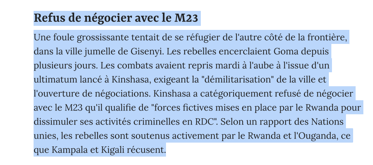 LitsaniChoukran's tweet photo. En 2012, voici la position du même Joseph Kabila face au même M23: "Kinshasa a catégoriquement refusé de négocier avec le M23 qu'il qualifie de forces fictives mises en place par le Rwanda pour dissimuler ses activités criminelles en RDC". https://t.co/ti42SpA6w4