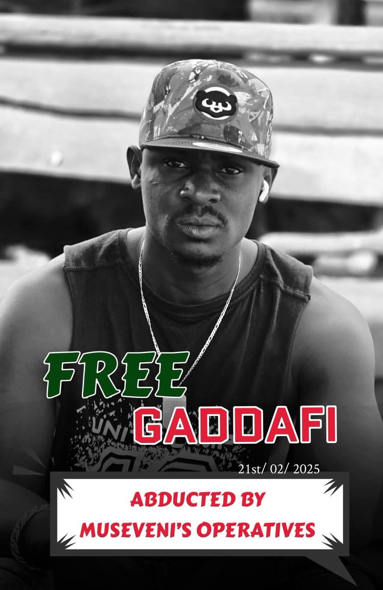 If this pops up on your TL please retweet as we demand for the freedom of our comrades.

WHERE IS GADAFFI?? #StopAbductionsUG