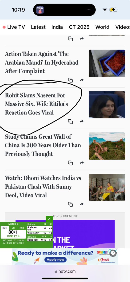 Why do you guys even put this news ? <a href="/ndtv/">NDTV</a> do the PR agency pay you to put it up ? Quality of news these days. Phew 😤#INDvPAK