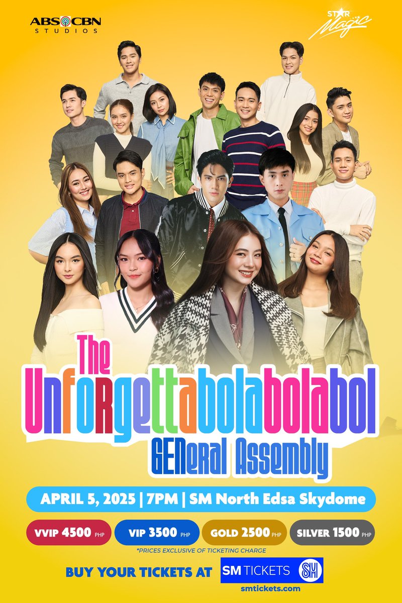 JPCoreTeam's tweet photo. WE DON'T WANT TO MISS THIS, JPEERS‼️🤩

Let’s show our love and support for JP at The Unforgettabolabolabol General Assembly! Grab your tickets now and see you at SM North Edsa Skydome on April 5! 💛

Buy your ticket here:
https://t.co/NFzjoaPIyo

#JPCabrera | @JpOfficialPBB https://t.co/RJwzlb3FDJ