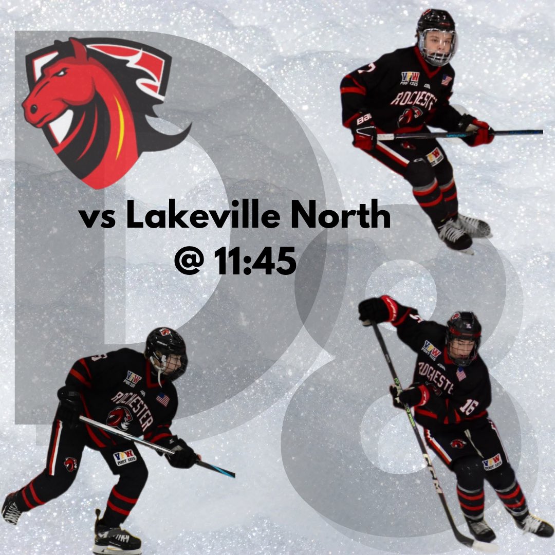 🚨🚨GAME DAY🚨🚨 Mustangs will take on Lakeville North today for regions seeding. Keep cheering on the boys through our YouTube channel. Puck drop at 11:45