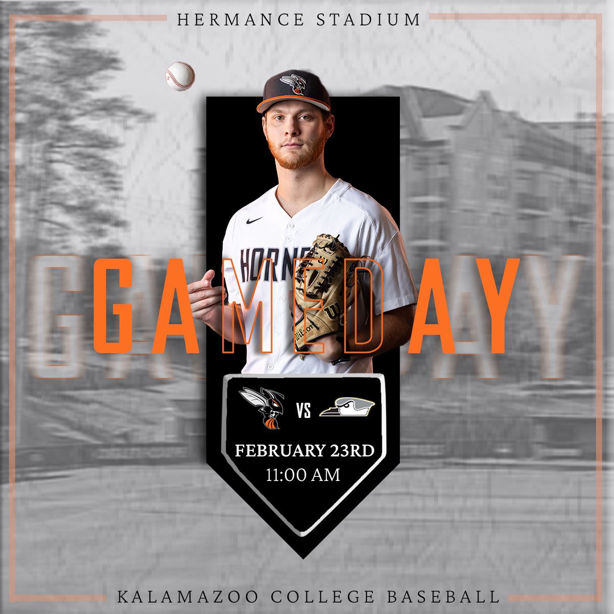 The Hornets wrap up their series in Atlanta with a single game against Oglethorpe at 11am EST. 🐝⚾️

🆚: Oglethorpe
⏰: 11AM EST
🏟️: Hermance Stadium
📊: gopetrels.com/sidearmstats/b…
🎥: pitchaware.com/team/joinf/e07…

#d3baseball
